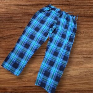 Polo Ralph Lauren Green And Blue Plaid Lounge Pants